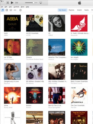 My music organized by albums in iTunes